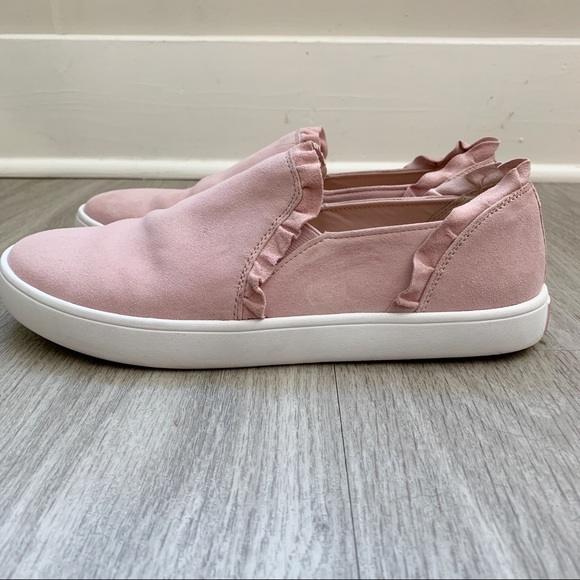 Kate Spade | Pink Ruffle Suede Sneakers Sz. 9M - Picture 5 of 8